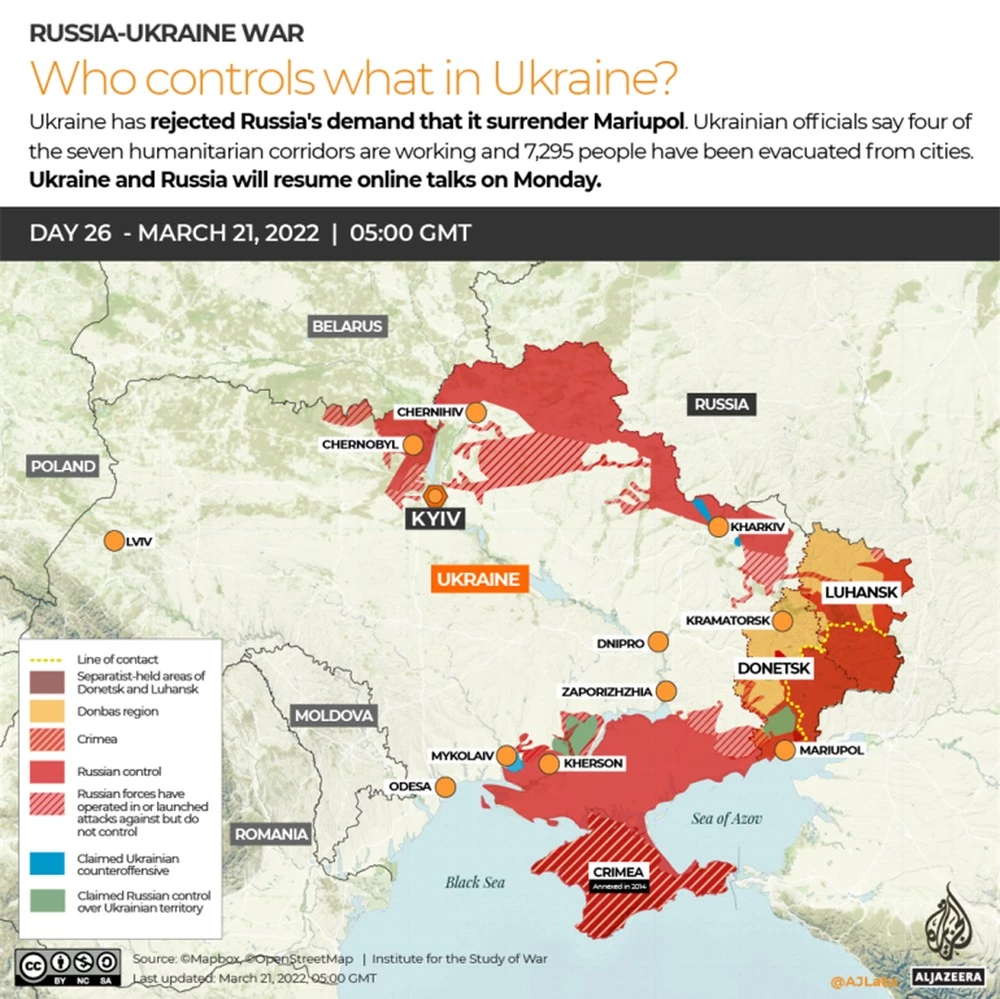 Toàn cảnh diễn biến mới nhất chiến dịch quân sự của Nga ở Ukraine trưa 22/3 - Ảnh 5.