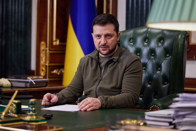 Tổng thống Ukraine Volodymyr Zelensky. Ảnh: The Paper.