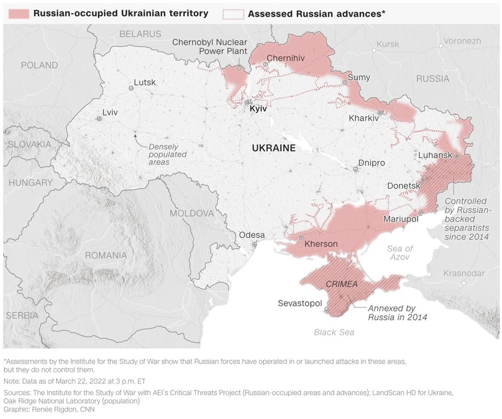 CNN: Hiện giờ là 20h và đây là các diễn biến mới nhất chiến dịch quân sự của Nga ở Ukraine - Ảnh 3.