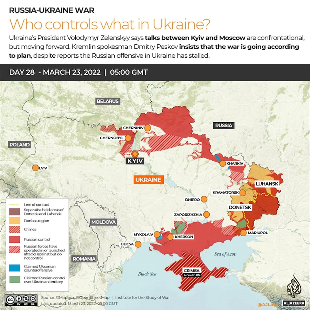 Toàn cảnh diễn biến mới nhất chiến dịch quân sự của Nga ở Ukraine tối 23/3 - Ảnh 4.