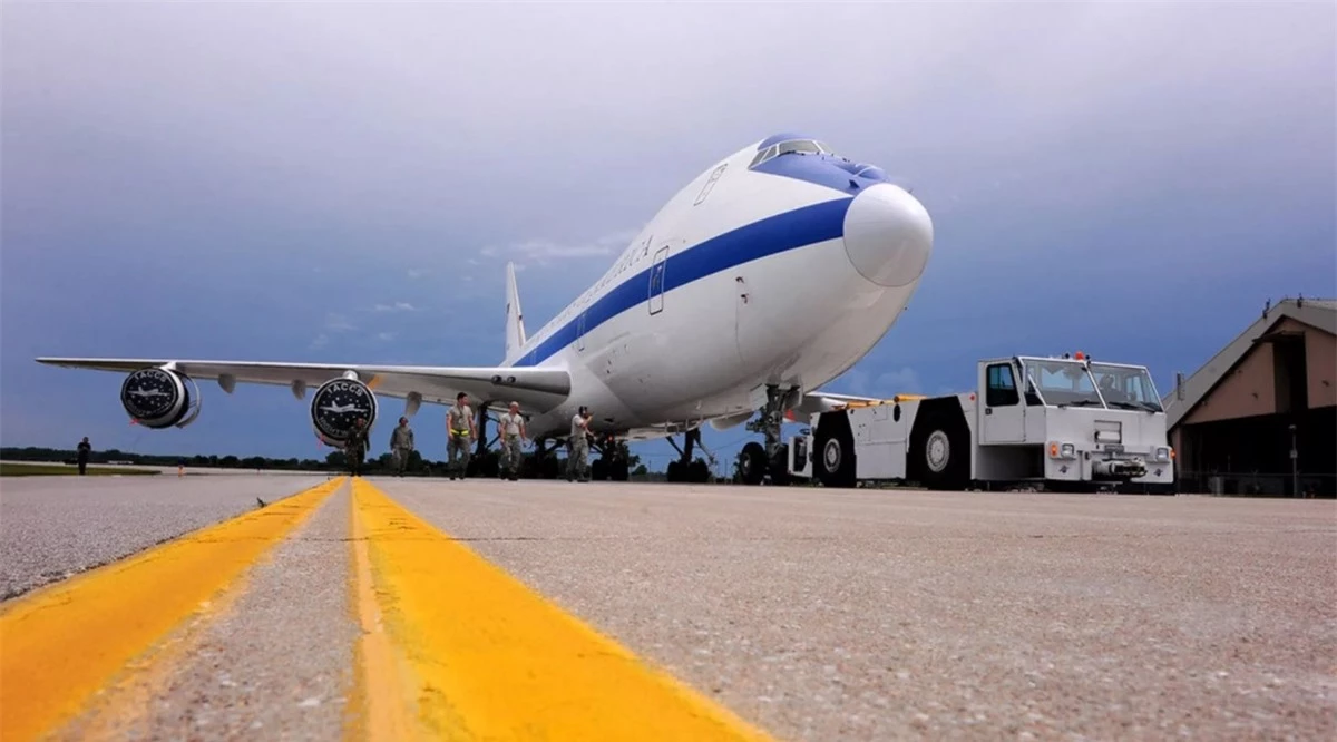 Máy bay Boeing 747 E4-B Nightwatch. Ảnh: Căn cứ Không quân Offutt