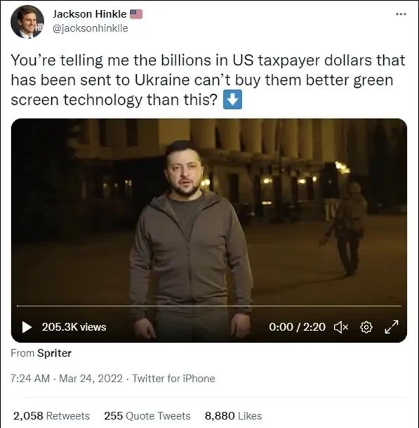 Báo TQ: Video của Tổng thống Ukraine bị dân mạng bóc phốt,  thành đề tài trào phúng - Ảnh 9.