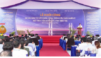 Khởi công dự án cầu Rạch Miễu 2 nối  tỉnh Tiền Giang và Bến Tre 