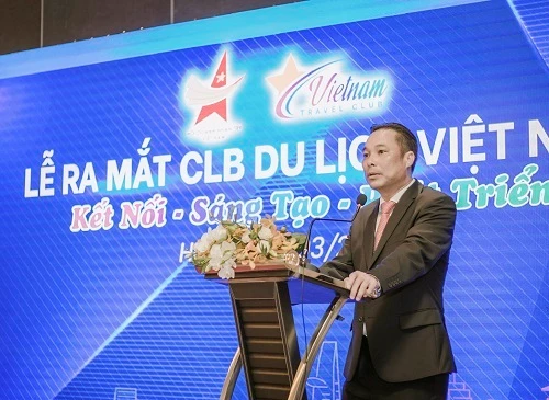 Ông Phạm Ngọc Hải phát biểu tại lễ ra mắt Câu lạc bộ Du lịch Việt Nam.