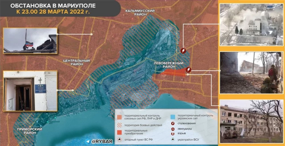 NÓNG: Chảo lửa Mariupol, Ukraine coi như đã xong - Chỉ huy Azov tháo chạy, bỏ mặc lính - Ảnh 1.
