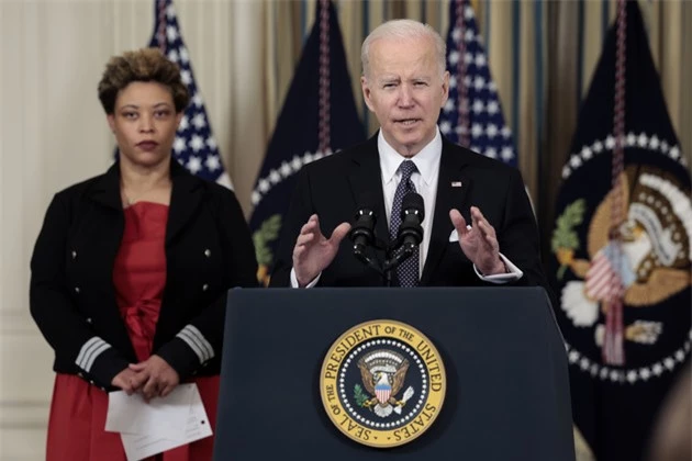 Tổng thống Joe Biden phát biểu trong chuyến thăm Ba Lan tuần trước. Ảnh: AFP