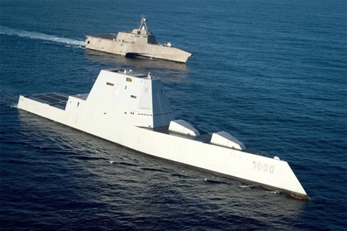 Tàu khu trục tàng hình USS Zumwalt của Hải quân Mỹ. Ảnh: breakingdefense.com