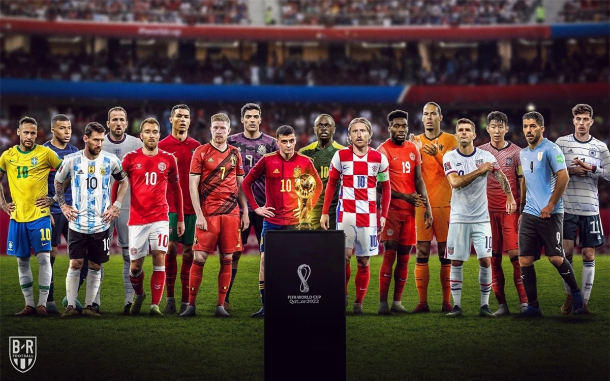 Dàn sao bóng đá thế giới đếm ngược tới World Cup 2022. (Ảnh: Bleacher Reports)