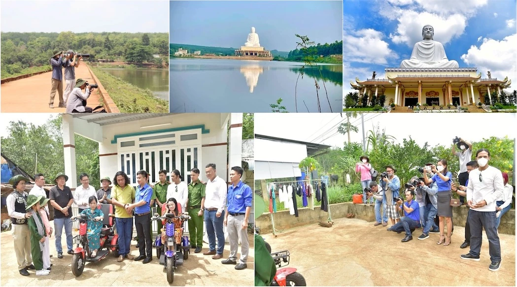 Để chùa Phật Quốc Vạn Thành - TX. Bình Long thêm lung linh và buổi trao tặng xe lăn điện cho 2 chị em tí hon Cam Thị Liên, Cam Thị Nghiệp ở H.Hớn Quản thêm cảm xúc, các nhiếp ảnh gia đã tác nghiệp thật khéo léo.