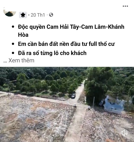 Cam Lâm (Khánh Hòa): Cảnh báo phân lô bán nền diễn biến "nóng", đầu tư dễ bị "tiền mất, tật mang"
