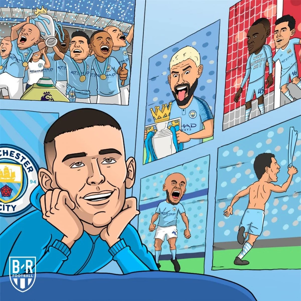 Phil Foden có khoảnh khắc để đời với pha kiến tạo "ma thuật" cho Kevin De Bruyne ghi bàn. (Ảnh: Bleacher Reports)