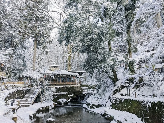 Chiêm ngưỡng vẻ đẹp mê hoặc trong tuyết của ngôi đền thần ở Nhật Bản 6