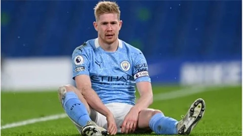 Kevin De Bruyne có thể lỡ đại chiến vì chấn thương: Gót Achilles đe dọa giấc mơ 'ăn ba' của Man City