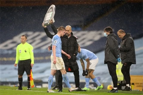 De Bruyne sẽ cần ít nhất 10 ngày để hồi phục chấn thương mắt cá