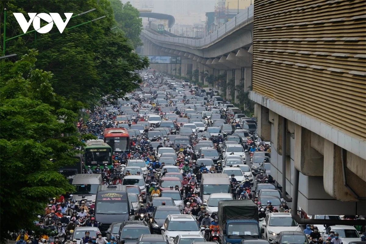 Trục đường Trần Phú - Nguyễn Trãi - Tây Sơn (Hà Nội) thường xuyên xảy ra tắc nghẽn vào giờ cao điểm.