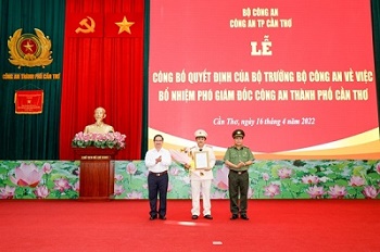 Cần Thơ: Bổ nhiệm tân Phó Giám đốc Công an thành phố 
