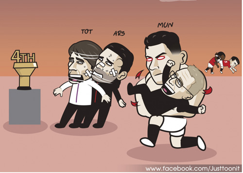 Biếm họa 24h: HLV Klopp đi vợt cúp, Ronaldo bế HLV Rangnick tiến gần tốp 4