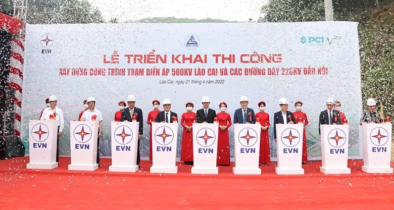 Lễ triển khai thi công xây dựng công trình trạm biến áp 500kV Lào Cai và các đường dây 220kV đấu nối.
