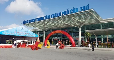 Nhà bán vé và Quản lý Bến xe khách Trung tâm TP Cần Thơ.