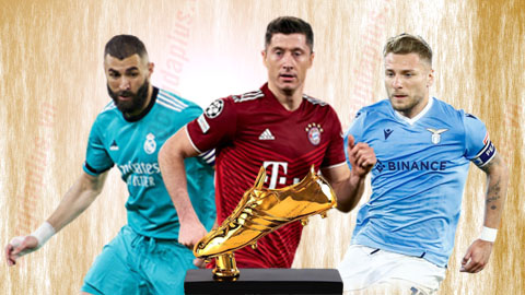 Chiếc giày Vàng châu Âu: Benzema, Immobile đua tranh vị trí thứ 2