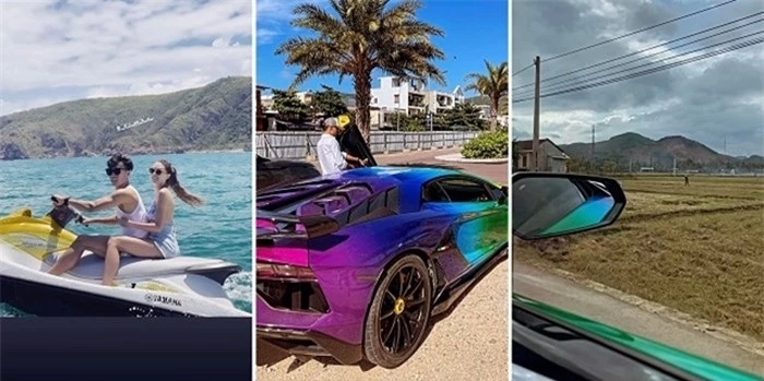 Thủ môn Bùi Tiến Dũng bị bắt gặp lái siêu xe giới hạn Lamborghini Aventador SVJ chở bạn gái tây đi ăn cưới