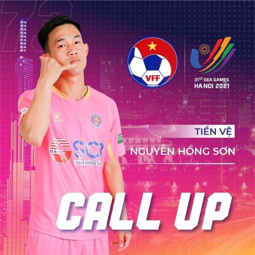 Tiền vệ Nguyễn Hồng Sơn được triệu tập lên U23 Việt Nam 