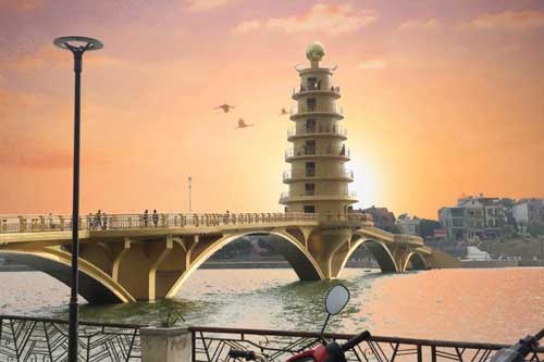Lầu kén rể - cây cầu lấy cảm hứng từ truyền thuyết vua Hùng với ngàn góc sống ảo
