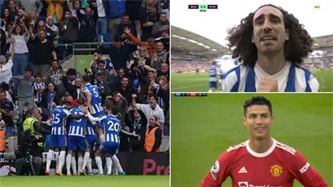 Cộng đồng mạng nổi sóng, Ronaldo gượng cười khi MU bị hủy diệt