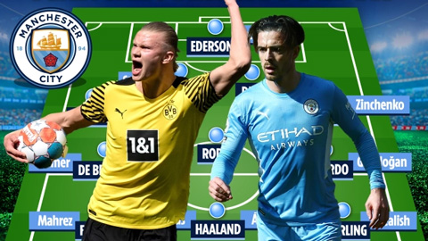 Thêm Haaland, Man City sở hữu chiều sâu đội hình cực khủng