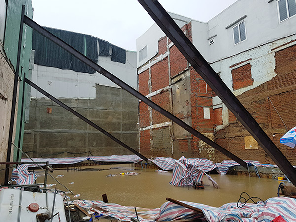 Đà Nẵng yêu cầu gia cố tầng hầm đang thi công để tránh sạt lở đất khi có lụt, bão