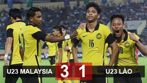 Kết quả U23 Malaysia vs U23 Lào: Hổ vàng giữ chặt đầu bảng B