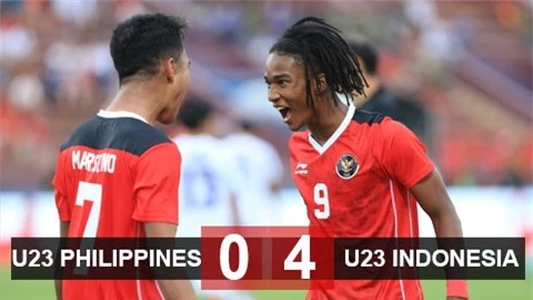 Kết quả U23 Philippines vs U23 Indonesia: Indonesia tiễn Philippines về nước