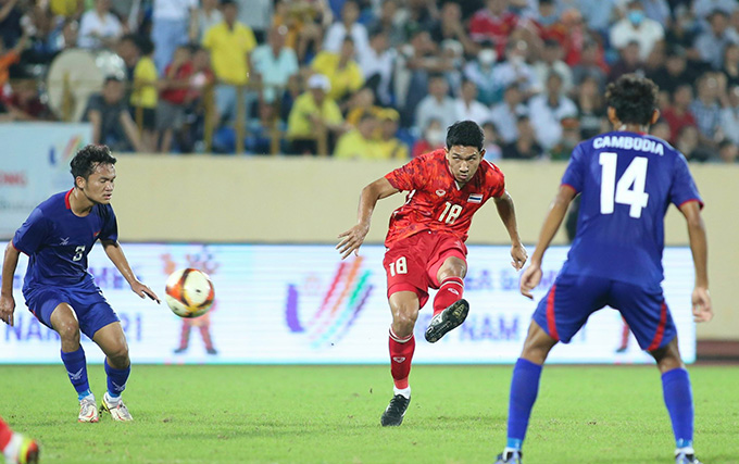 Đại thắng U23 Campuchia, U23 Thái Lan 99% vào bán kết