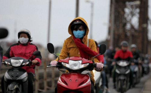 Không khí lạnh đang tràn xuống miền Bắc