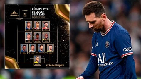 Messi không có tên ở đội hình tiêu biểu Ligue 1 mùa này