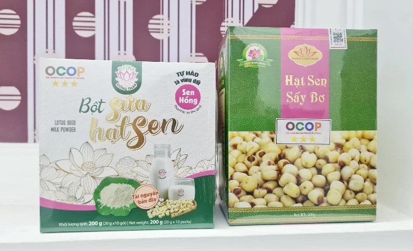 các sản phẩm chế biến từ sen rất đa dạng như: Tinh dầu sen, sữa sen, hạt sen sấy, trà lá sen, tim sen, gạo lứt hạt sen