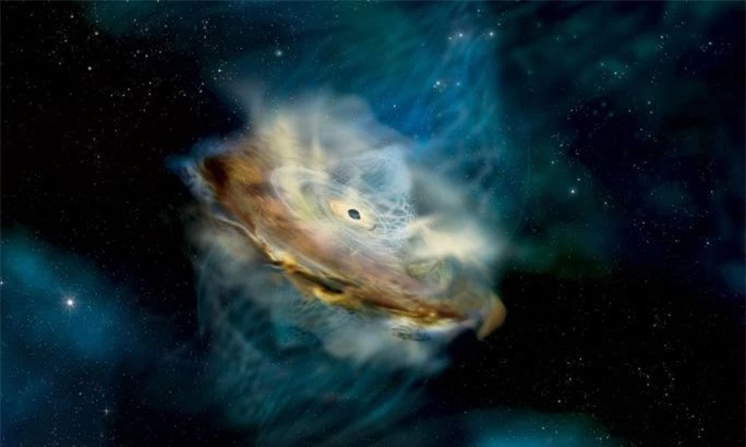 Vũ trụ nghiêng ngả vì lỗ đen quái vật bất ngờ lật ngược - Ảnh 1.