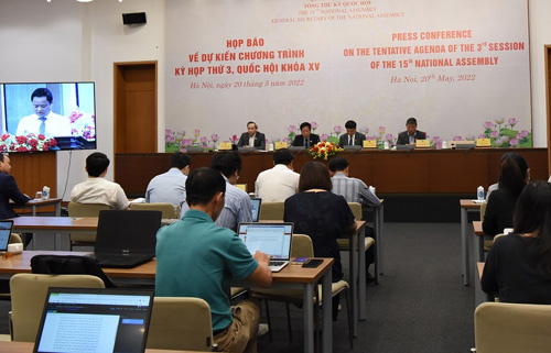 Kỳ họp thứ 3, Quốc hội khóa XV khai mạc vào ngày 23/5