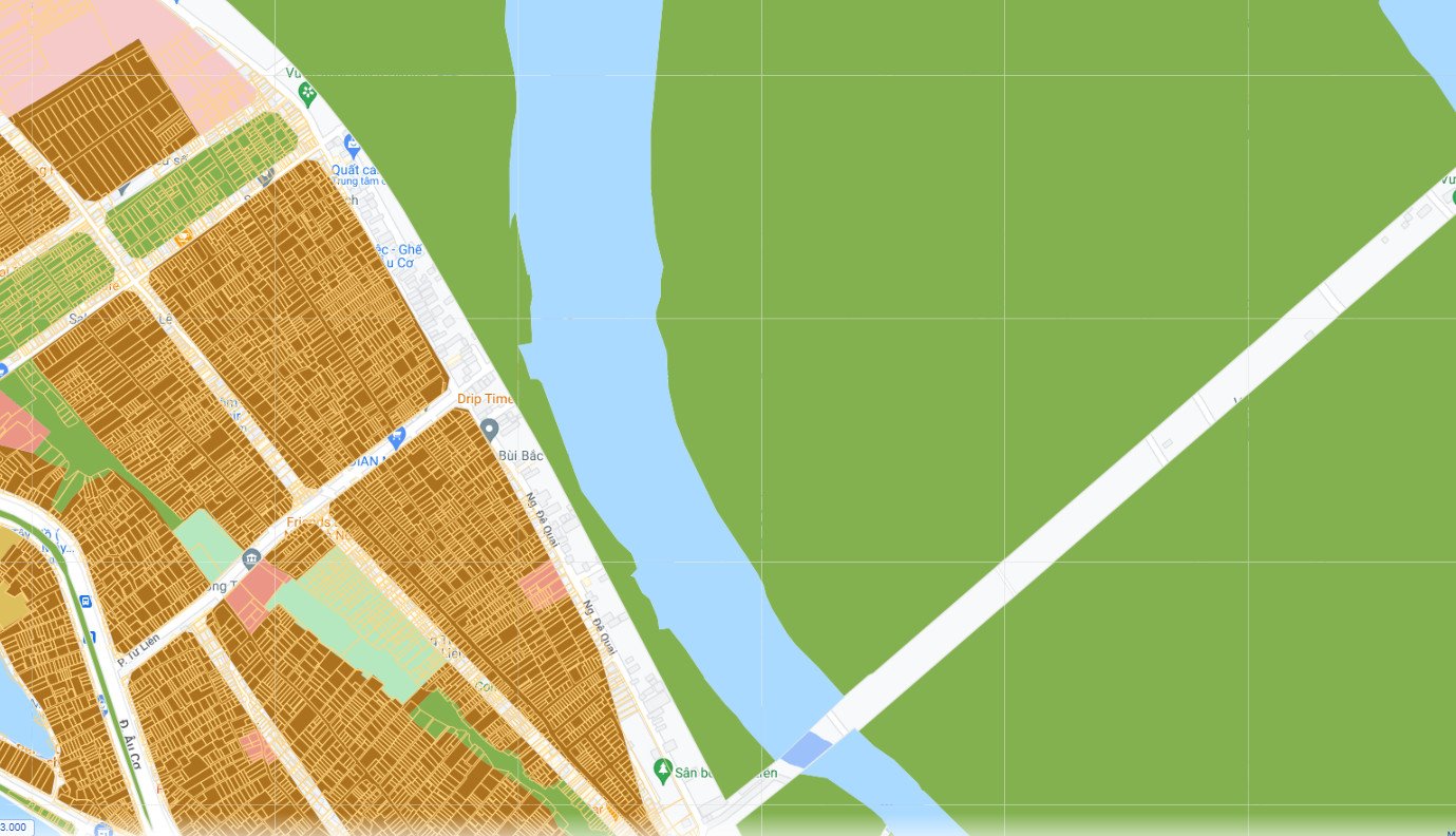 Chi tiết quy hoạch hiện trạng đất thuộc phân khu đô thị sông Hồng hiển thị trên Meey Map