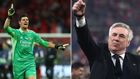 Courtois hả hê trước truyền thông Anh, Ancelotti tự hào với Champions League thứ 4 trong sự nghiệp