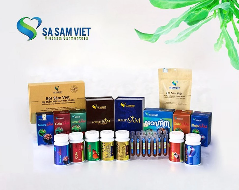 Các sản phẩm của Sa Sâm Việt