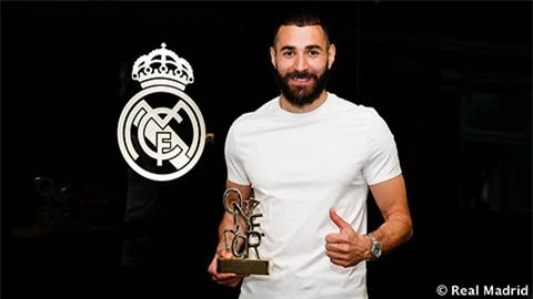 Benzema giành giải thưởng Cầu thủ xuất sắc nhất mùa giải từ Onze d'Or
