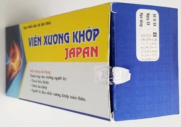 sản phẩm “Thực phẩm bảo vệ sức khỏe Viên xương khớp Japan” dương tính với chất cấm Diclofenac