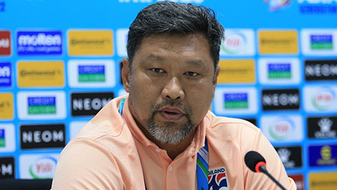 HLV U23 Thái Lan phủ nhận gặp may mắn khi cầm hòa U23 Việt Nam