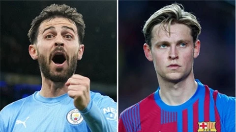 Bernardo Silva đến Barca, mở đường cho De Jong gia nhập Man United