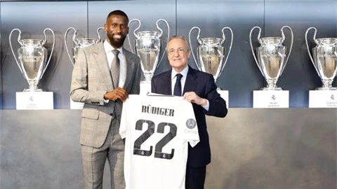 Rudiger mặc áo số mấy tại Real Madrid?