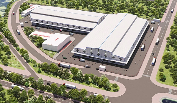 Phối cảnh dự án Nhà xưởng cho thuê Dana logistics tại KCN Hòa Khánh mở rộng