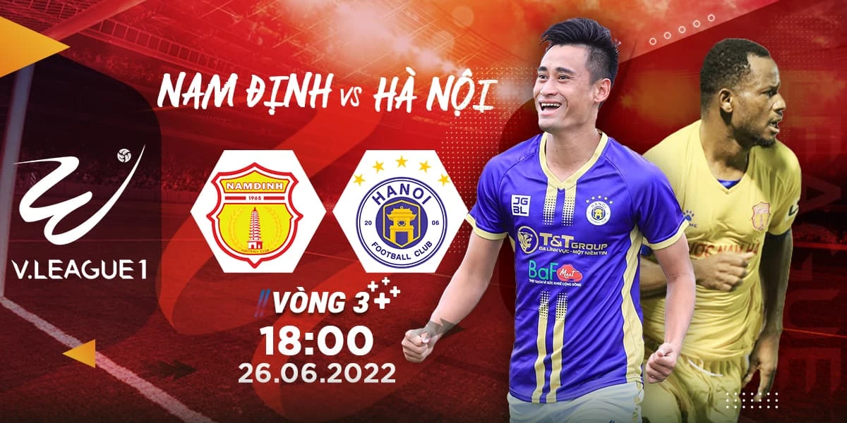 Trận đấu giữa câu lạc bộ Nam Định và Hà Nội được trực tiếp trên kênh ON Football