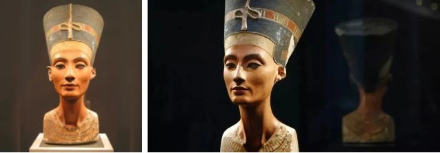 Bức tượng bán thân nổi tiếng của Nữ hoàng Nefertiti.