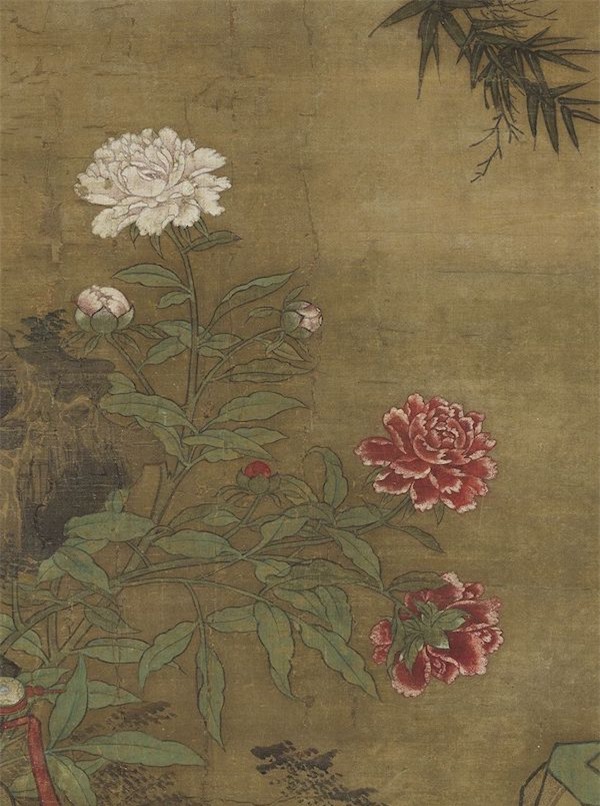 Hoa nở trong Cố cung - Thược dược: Loài hoa tháng Năm hiện lên đầy tinh tế trong tranh cổ - Ảnh 6.